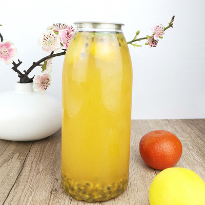 1000ml μεγάλο πλαστικών εμπορευματοκιβωτίων γάλα τσαγιού κάλυψης τραβήγματος μπουκαλιών εύκολο
