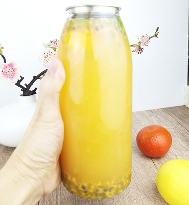 Φιάλες αποθήκευσης χυμού από πλαστικό PET 1000 ml με εύκολο κάλυμμα, τροφικής ποιότητας για τσάι, γάλα, παγωμένο