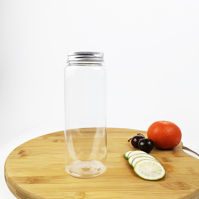 Πλαστικό κυλινδρικό ποτό καλυμμάτων 500ml βάζων εμπορευματοκιβωτίων τροφίμων με τα καπάκια