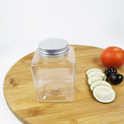Πλαστικά δοχεία 500ml αποθήκευσης τροφίμων ποτών με το τετράγωνο καλυμμάτων οριζόντια