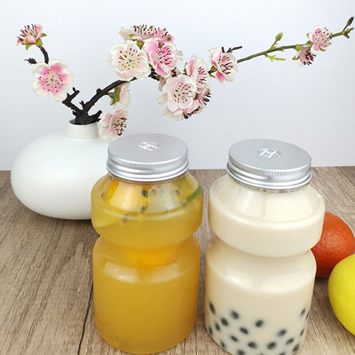 500ml μίας χρήσης μορφή κάδων δαχτυλιδιών μπουκαλιών κατανάλωσης βαθμού τροφίμων, σαφή πλαστικά μπουκάλια/εμπορευματοκιβώτια αποθήκευσης με τα καλύμματα